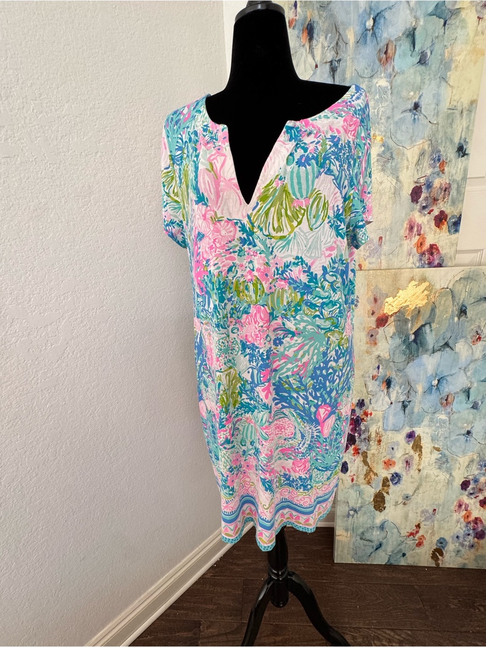 Lilly Pulitzer Sophieletta dress Sz XXL multi fished my wish